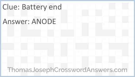 battery end crossword clue thomasjosephcrosswordanswers com