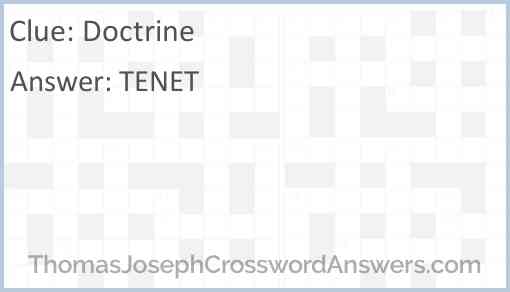 Doctrine Crossword Clue Thomasjosephcrosswordanswers Com