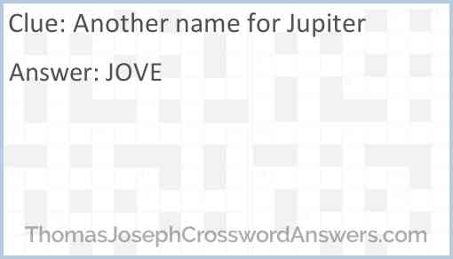 moon of jupiter named after a muse crossword clue