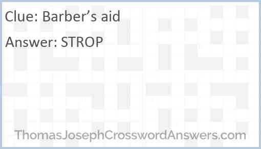 Barber’s aid Answer