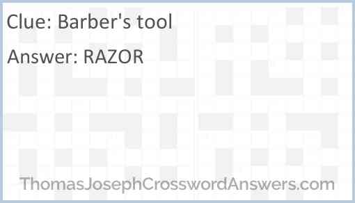 Barber’s tool Answer