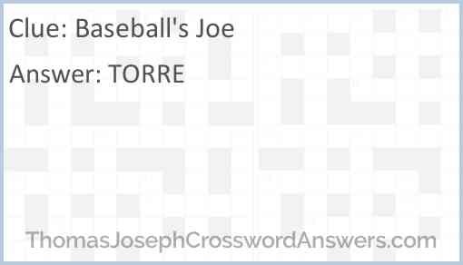 Baseball’s Joe Answer