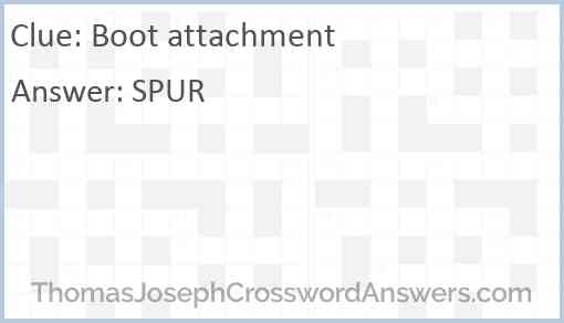 Boot attachment Answer