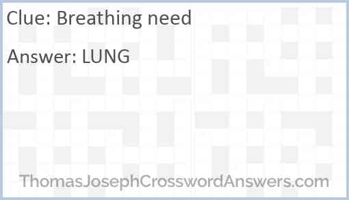 Breathing need Answer