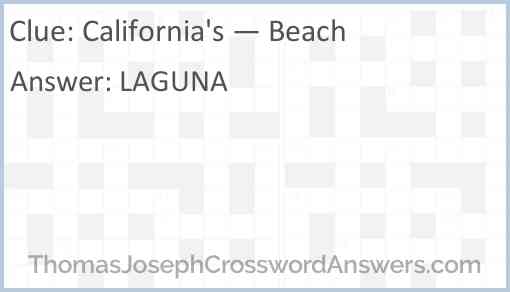 California's — Beach Answer