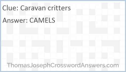 Caravan critters Answer