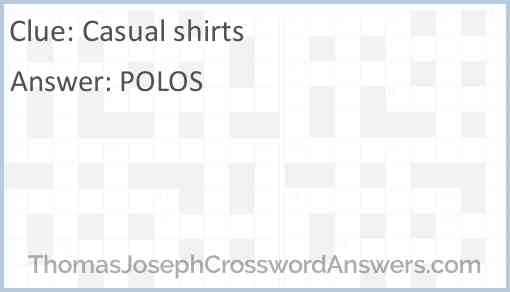 Casual shirts Answer