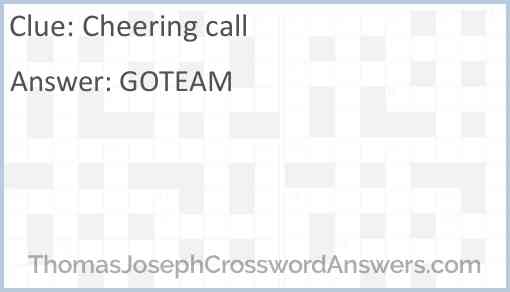 Cheering call Answer