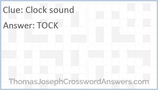 Clock sound Answer