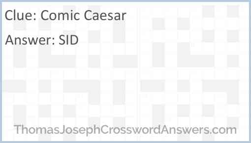 Comic Caesar Answer
