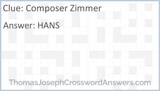 Composer Zimmer Answer
