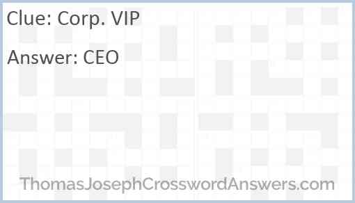Corp. VIP Answer
