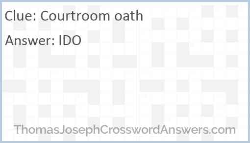Courtroom oath Answer