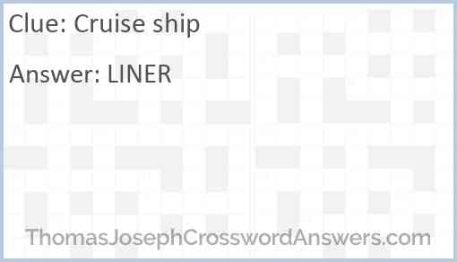 cruise ship location crossword