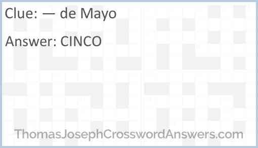 — de Mayo Answer