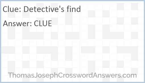 Detective’s find Answer