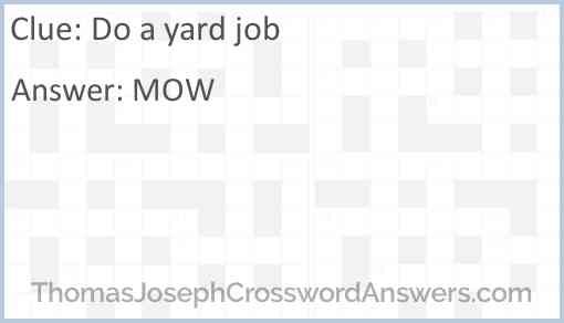 Do a yard job Answer