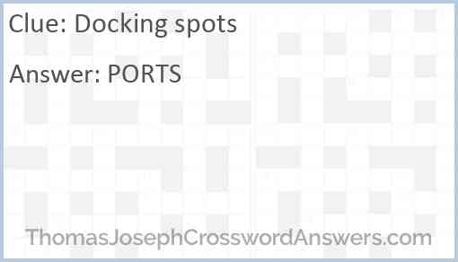 Docking spots Answer
