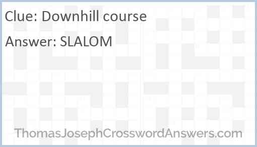 Downhill course Answer