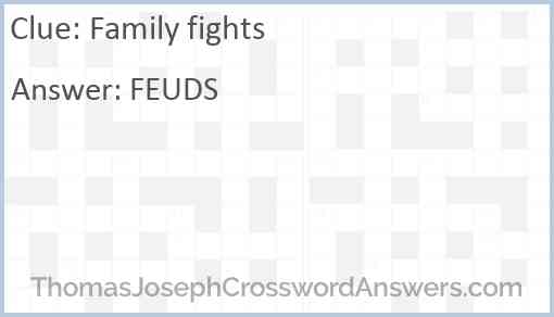 Family fights Answer
