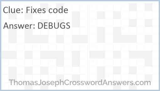 fixes-code-crossword-clue-thomasjosephcrosswordanswers