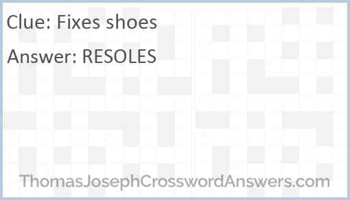 Fixes shoes Answer