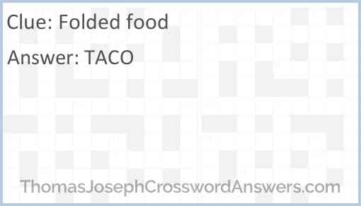 Folded food Answer