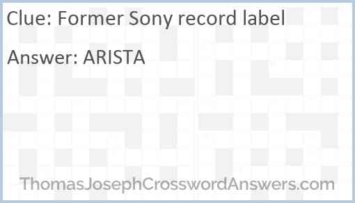 former-sony-record-label-crossword-clue-thomasjosephcrosswordanswers