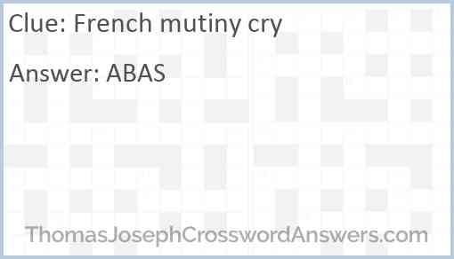 mutiny crossword clue