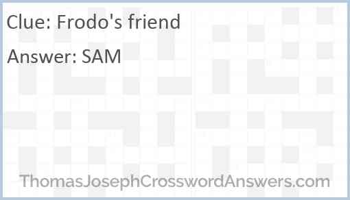 Frodo’s friend Answer