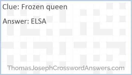 “Frozen” queen Answer