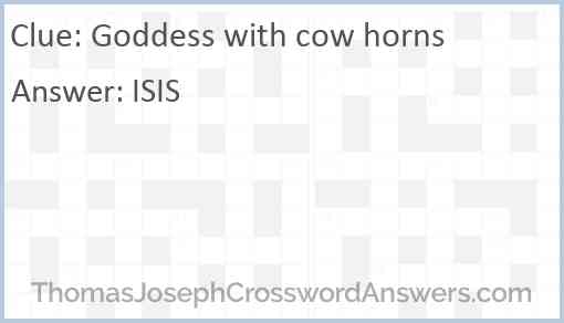 Goddess with cow horns Answer