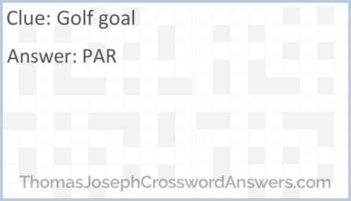 Golf goal Answer