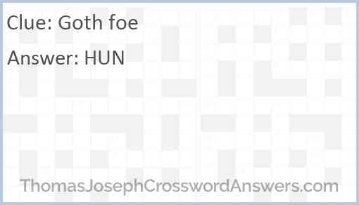 unbeatable foes crossword