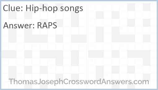 Hip-hop songs Answer