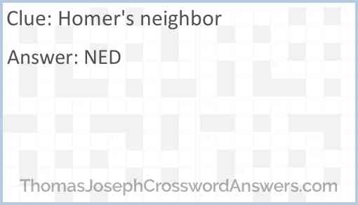Homer’s neighbor Answer