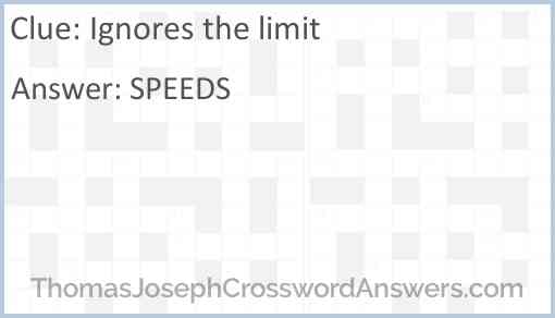Ignores the limit Answer