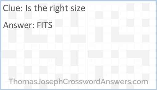 Is the right size Answer