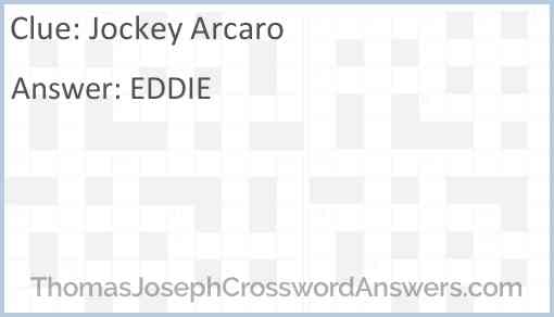 Jockey Arcaro Answer