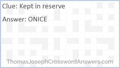 kept afloat crossword