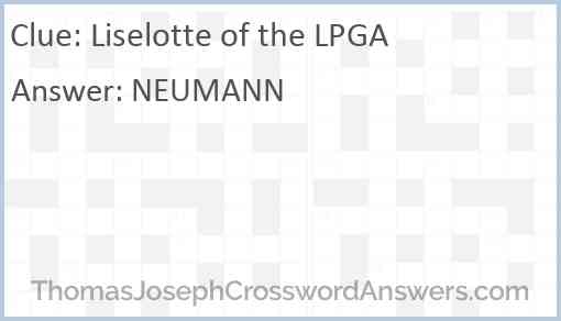 Liselotte of the LPGA Answer