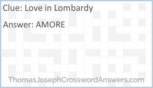 Love in Lombardy Answer