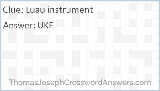 Luau instrument Answer