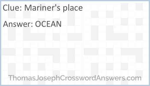 Mariner’s place Answer