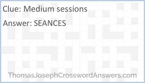 Medium sessions Answer
