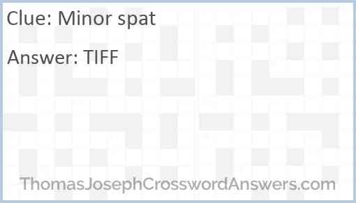 brief spat crossword