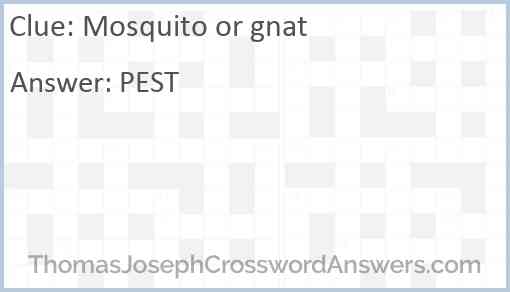 Mosquito or gnat Answer