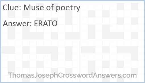 muse of history crossword clie