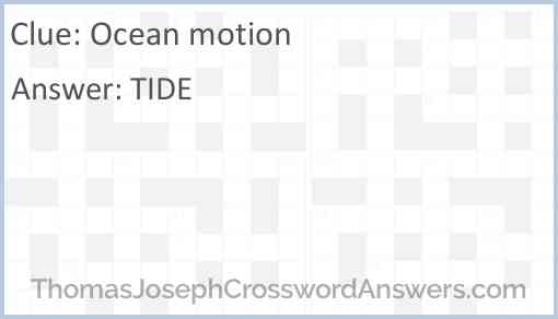 Ocean motion Answer