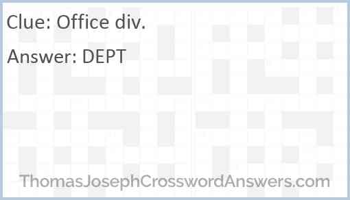 Office div. Answer